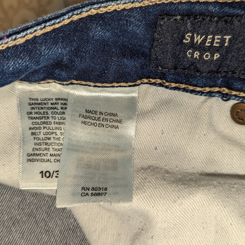 Lucky Brand Jeans Women’s 10 Sweet Crop Blue Denim - Picture 4 of 11